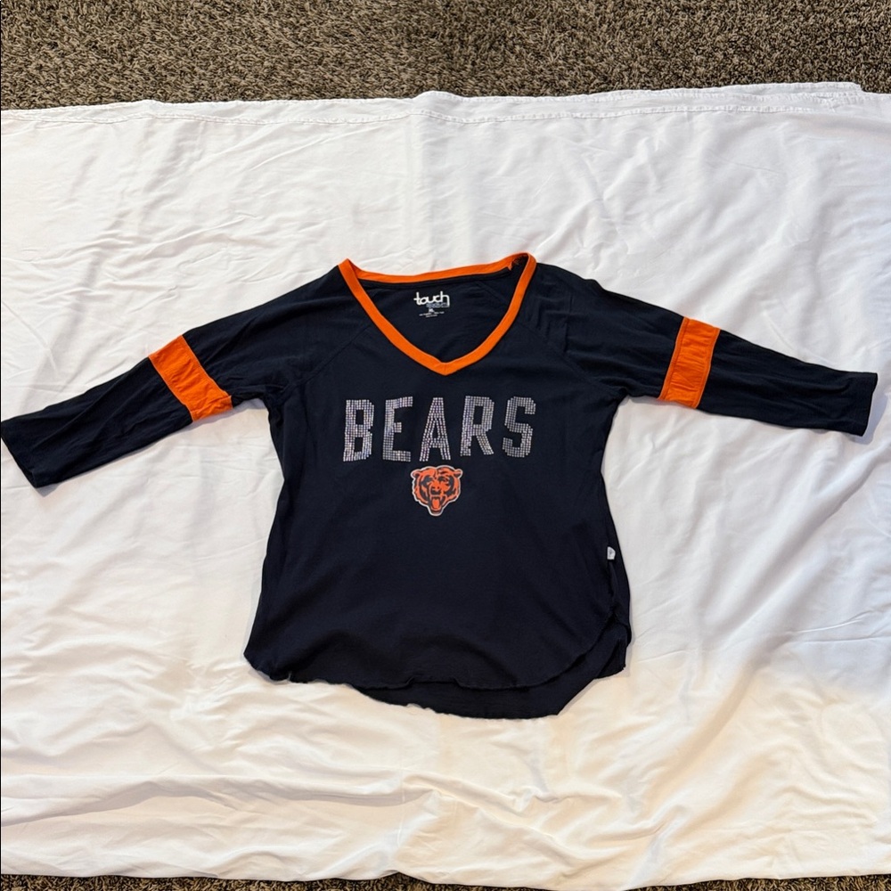 Chicago Bears Navy and Orange Jersey womens size XL
